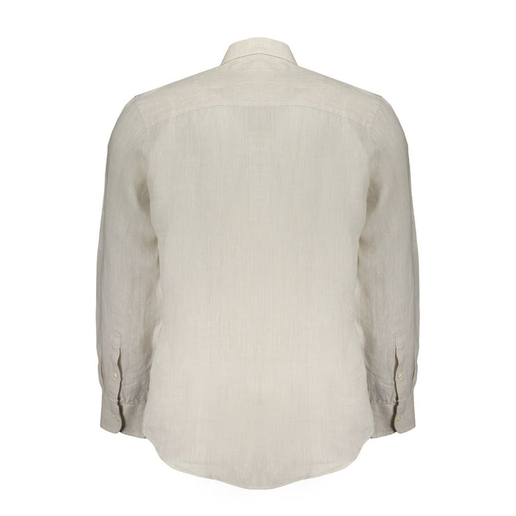 Camicia di lino beige