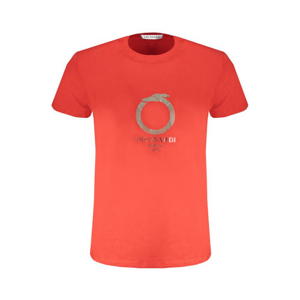 Rood katoenen t-shirt