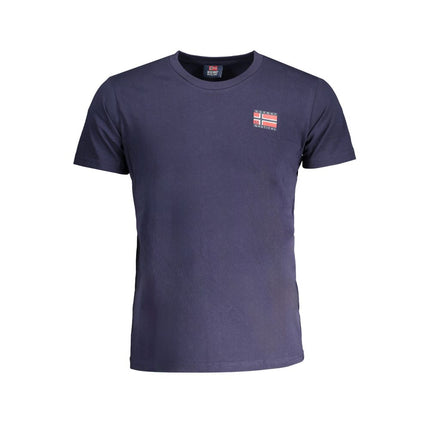 Blauw katoenen t-shirt