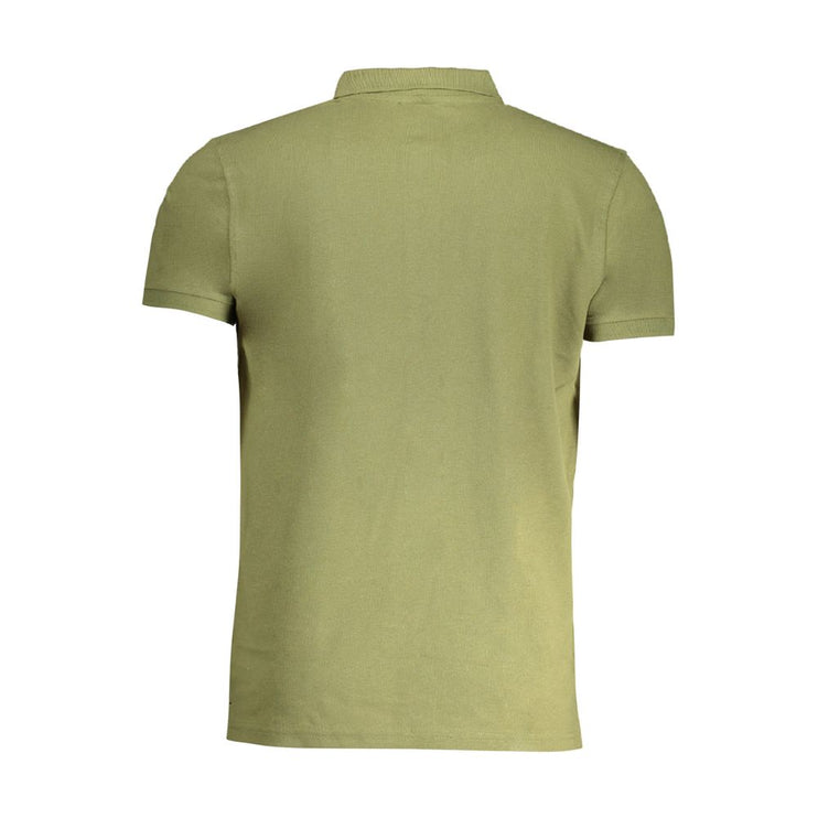 Shirt di polo in cotone verde