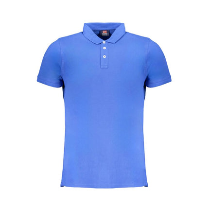 Polo en coton bleu