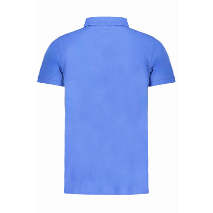 Polo en coton bleu