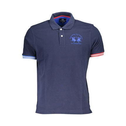 Détail de contraste bleu élégant Polo