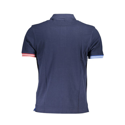 Détail de contraste bleu élégant Polo