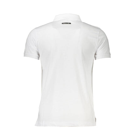 Polo en coton blanc élégant avec imprimé signature