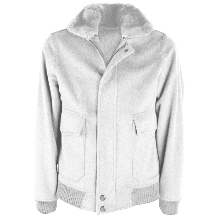 Chaqueta de vergine de lana blanca