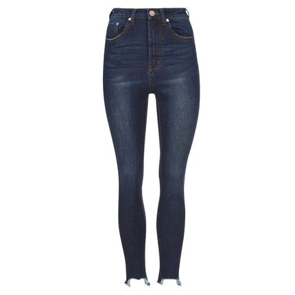 Blauwe katoenen jeans en broek