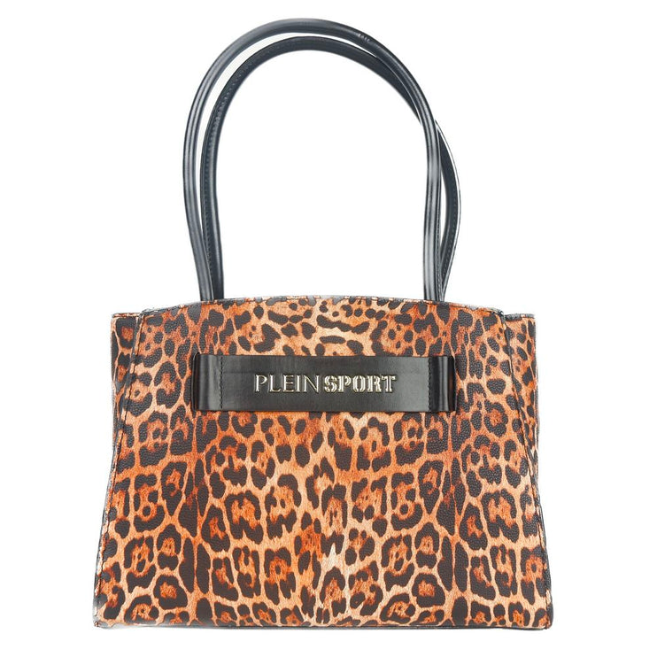 Bolso con estampado de leopardo y logotipo