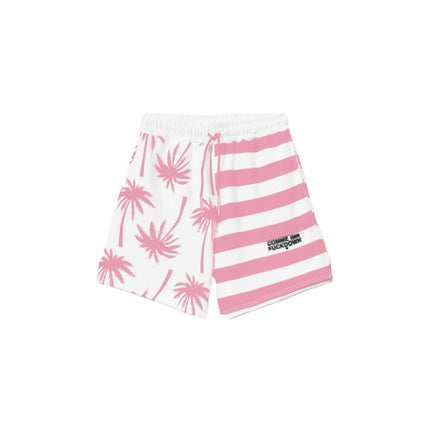 Chique roze gestreepte trekkoord shorts