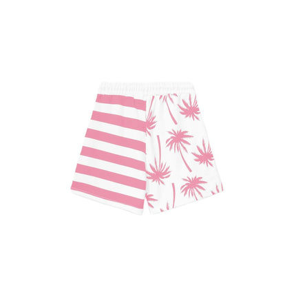 Chique roze gestreepte trekkoord shorts