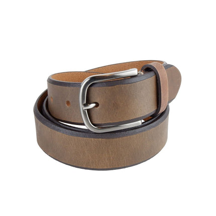 Elegante unisex riem van donkerbruin leer