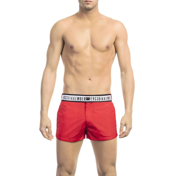 Shorts de natation Red Micro avec bande de contraste