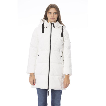 Elegant White Long Down Veste pour les femmes