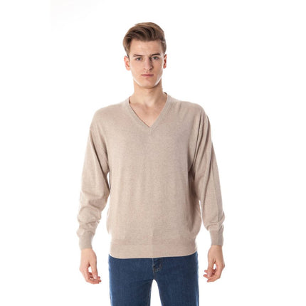 Maglione di seta beige