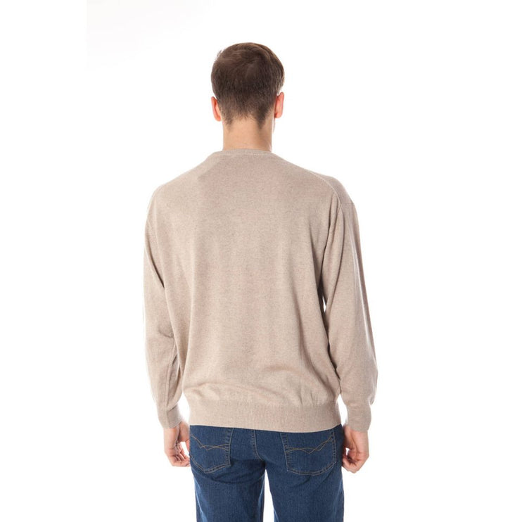 Maglione di seta beige