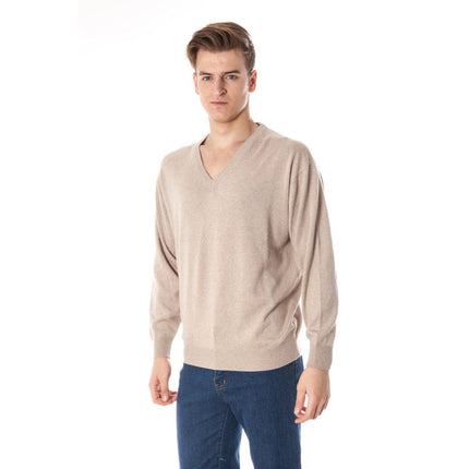 Maglione di seta beige