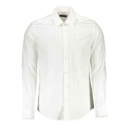 Elegant wit stretch katoenen shirt