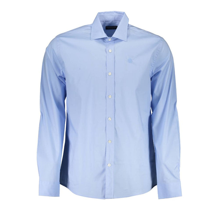 Elegant lichtblauw shirt met lange mouwen