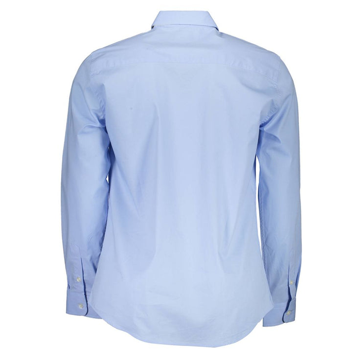 Elegant lichtblauw shirt met lange mouwen