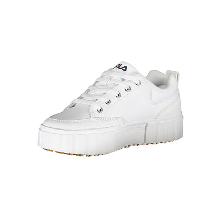 Sneaker Chic White Wedge con dettaglio ricamato