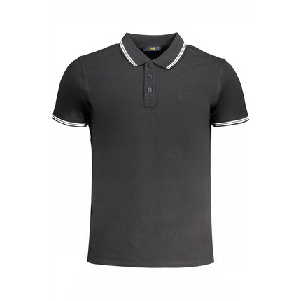 Polo en coton noir