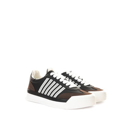 Zwarte lederen sneaker