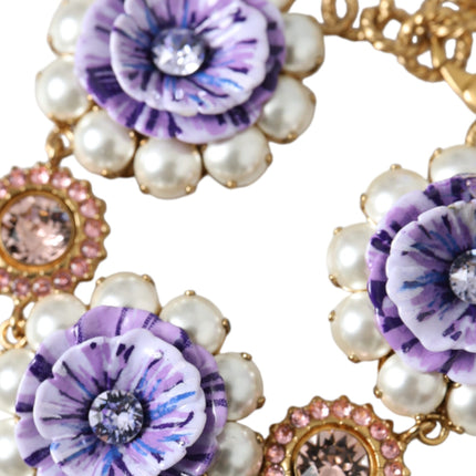 Gold FIORI BLOOMING Floral Baroque Crystals Bracelet