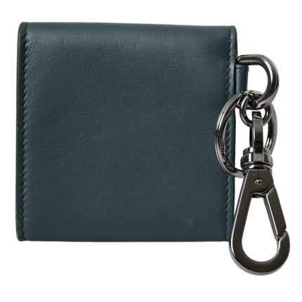 Green Calfskin Leather DG Logo Keyring Coin Purse Wallet