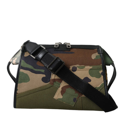 Multicolor Camouflage Patchwork Crossbody Bag