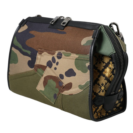 Multicolor Camouflage Patchwork Crossbody Bag