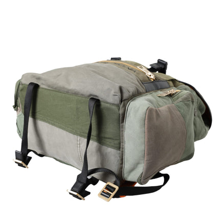 Military Green Patchwork Rucksack Backpack Bag