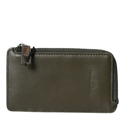 Multicolor Calfskin Leather Logo Card Holder Wallet