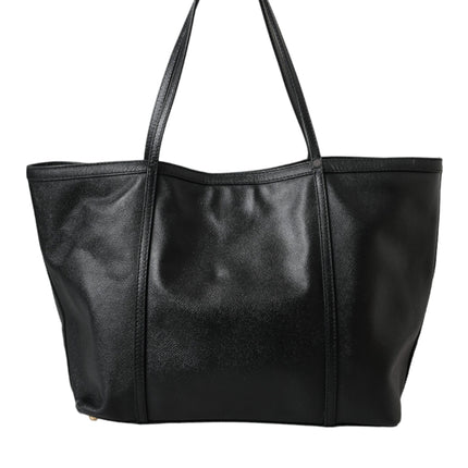 Black Leather Miss Escape Shopping Tote Women Bag