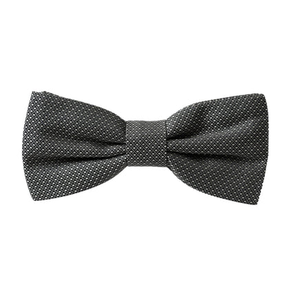 Gray Silk Patterned Adjustable Neck Men Papillon Bow Tie