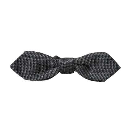 Gray Silk Weaved Adjustable Neck Men Papillon Bow Tie