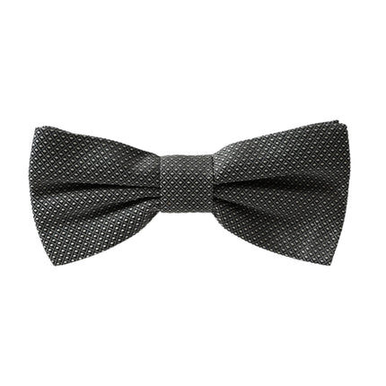 Gray Silk Patterned Adjustable Neck Men Bow Tie