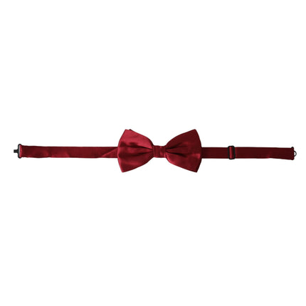 Red Satin Silk Adjustable Neck Men Bow Tie