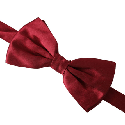 Red Satin Silk Adjustable Neck Men Bow Tie