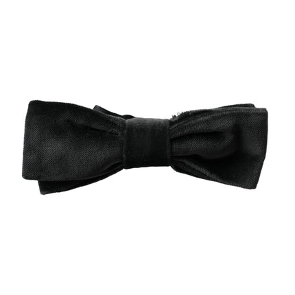 Black Velvet Cotton Adjustable Neck Men Bow Tie