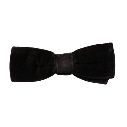 Black Velvet Cotton Adjustable Neck Men Bow Tie