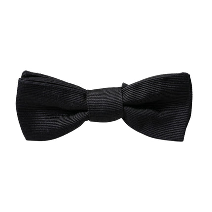 Black Silk Adjustable Neck Men Bow Tie