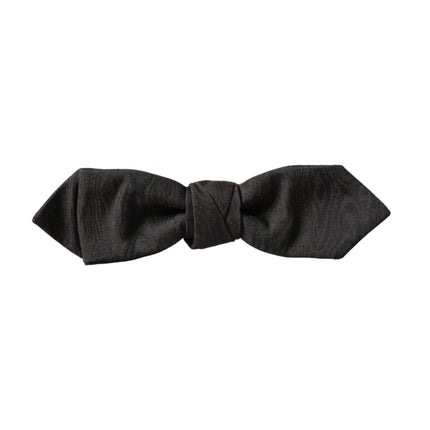 Black Silk Adjustable Neck Men Bow Tie