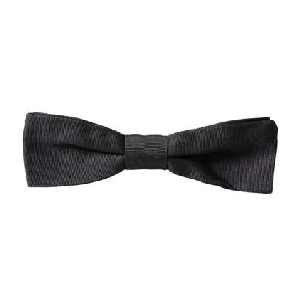 Black Silk Adjustable Neck Men Bow Tie