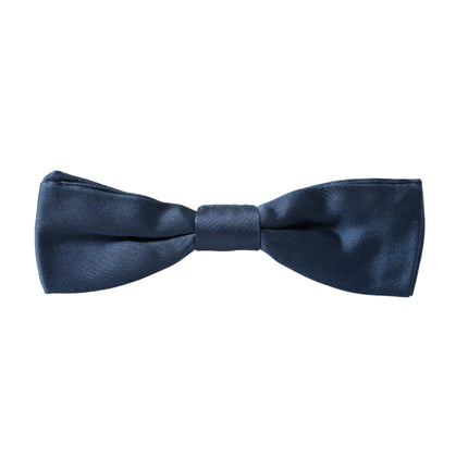 Blue Satin Silk Adjustable Neck Men Bow Tie