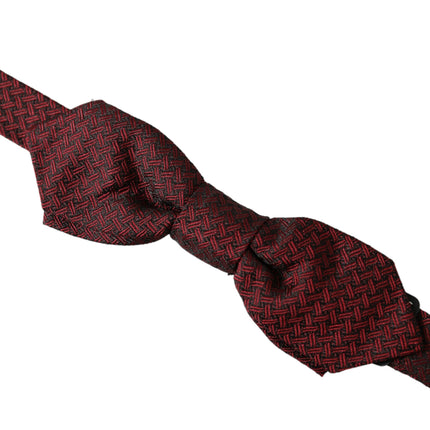 Red Silk Fantasy Adjustable Neck Men Bow Tie