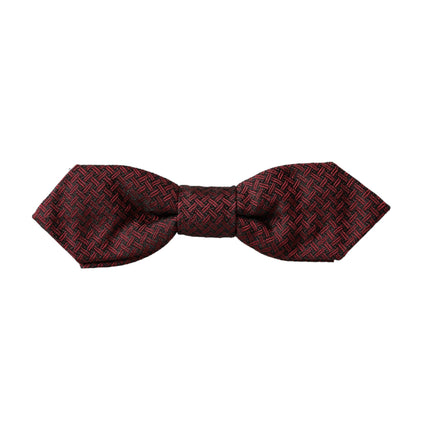 Red Silk Fantasy Adjustable Neck Men Bow Tie