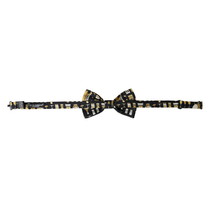 Black Silk Cocktail Adjustable Neck Men Bow Tie