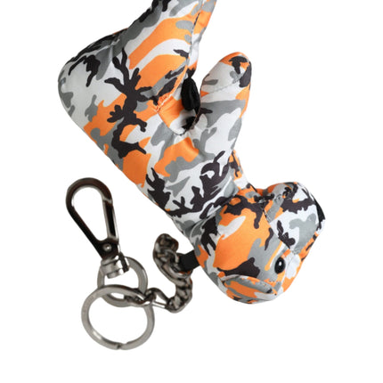 Multicolor Camouflage Animal Silhouette Keychain Keyring