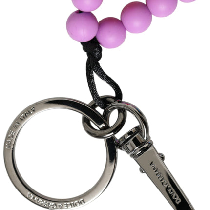 Multicolor Beaded DG Charm Accessory Keychain Keyring