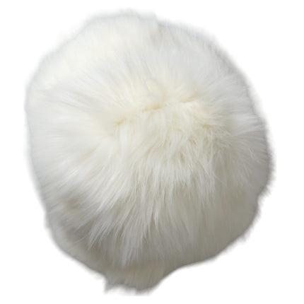 White Acrylic Fur Womens Bucket Hat